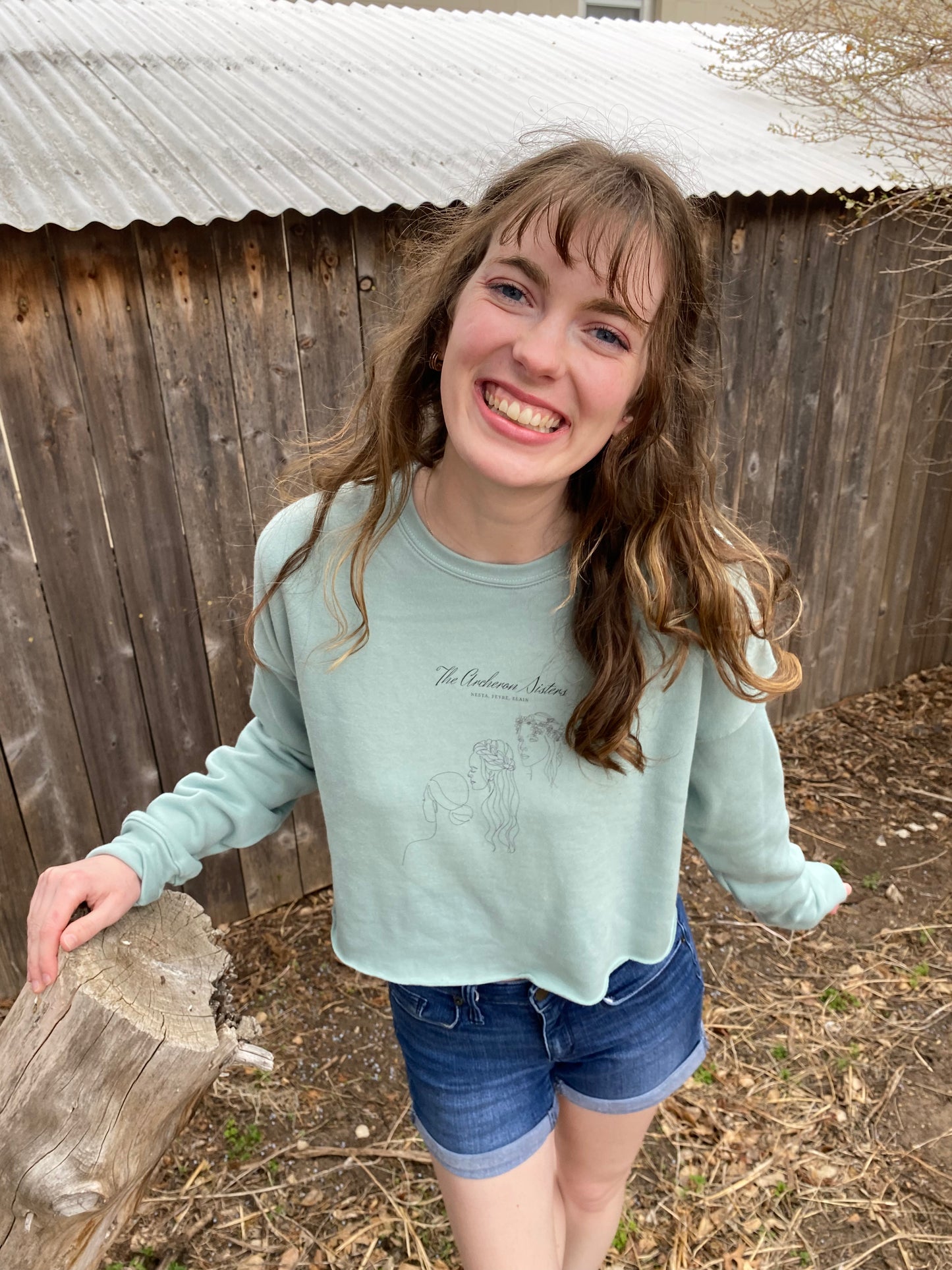 Archeron Sisters Crop Sweatshirt