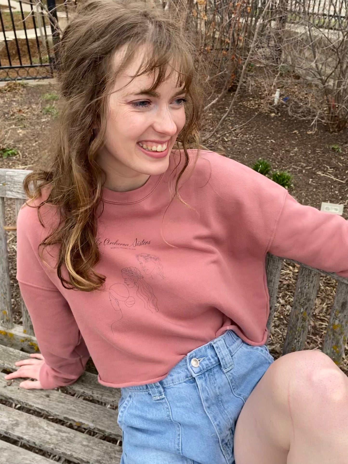 Archeron Sisters Crop Sweatshirt