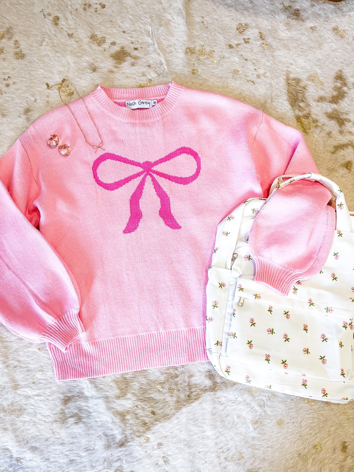 Pink Bow Sweater