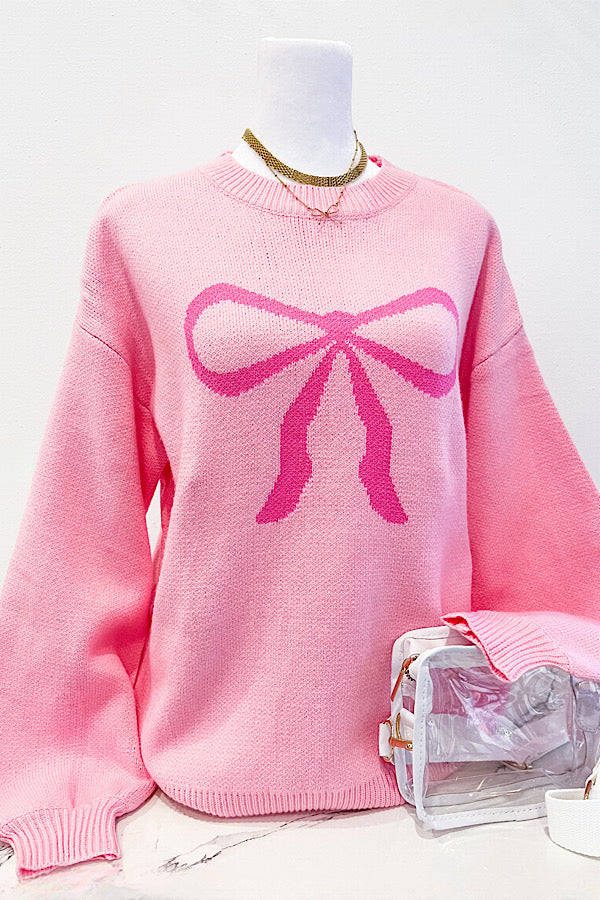 Pink Bow Sweater